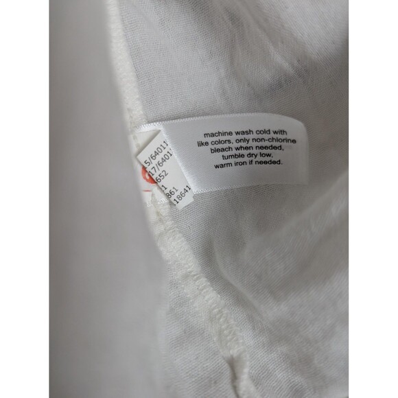 Lane Bryant Blouse Womens 18 Embroidered Boho Peasant Top Long Sleeve Tassel - Picture 8 of 11